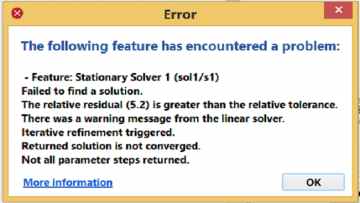 COMSOL-Failed-to-find-a-solution